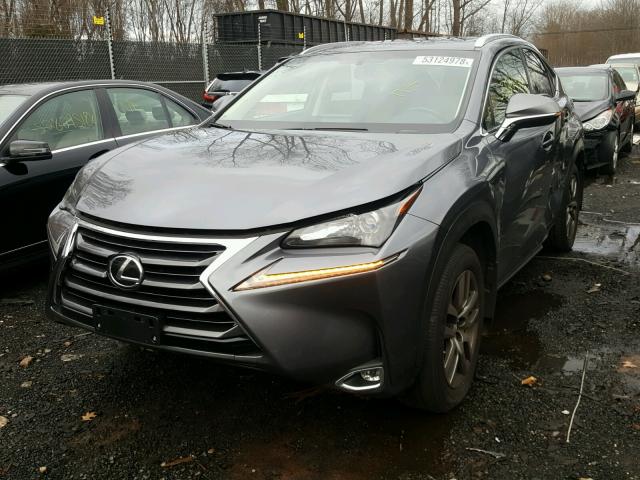 JTJBARBZXF2001446 - 2015 LEXUS NX 200T GRAY photo 2