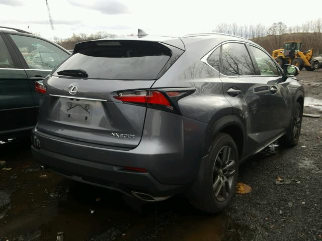 JTJBARBZXF2001446 - 2015 LEXUS NX 200T GRAY photo 4