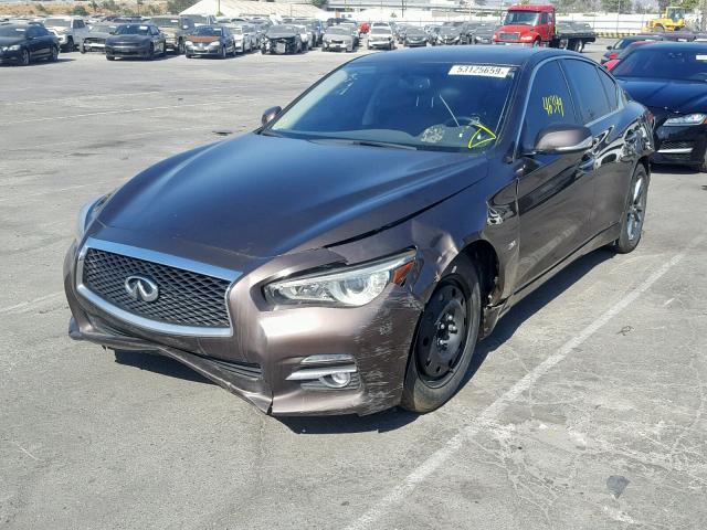 JN1EV7AP6HM740848 - 2017 INFINITI Q50 PREMIU BROWN photo 2