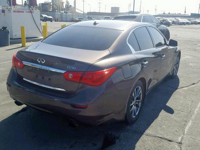 JN1EV7AP6HM740848 - 2017 INFINITI Q50 PREMIU BROWN photo 4