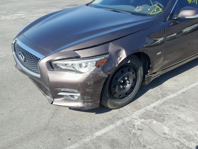 JN1EV7AP6HM740848 - 2017 INFINITI Q50 PREMIU BROWN photo 9