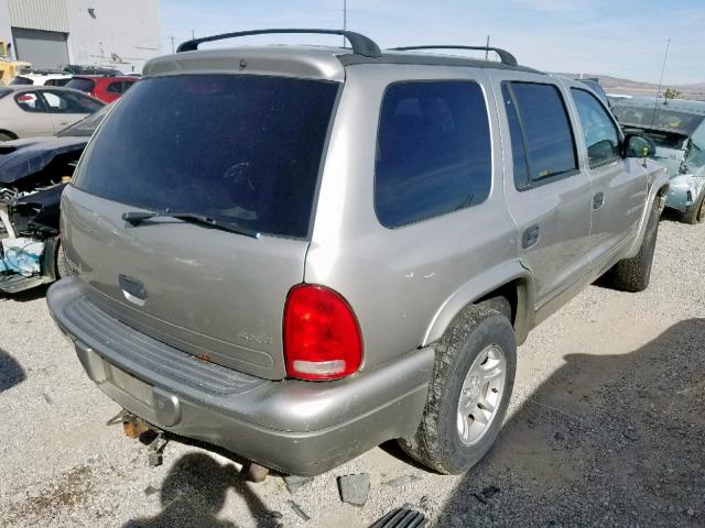 1B4HS28N81F595412 - 2001 DODGE DURANGO TAN photo 4