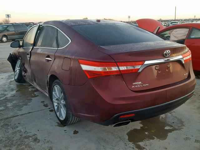 4T1BK1EB1EU085185 - 2014 TOYOTA AVALON BAS Marron photo 3