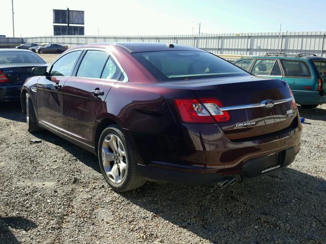 1FAHP2EW9BG152480 - 2011 FORD TAURUS SEL BURGUNDY photo 3