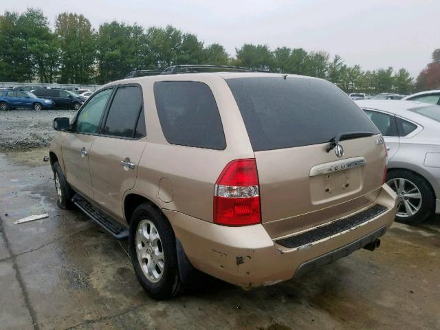 2HNYD18882H531088 - 2002 ACURA MDX TOURIN GOLD photo 3