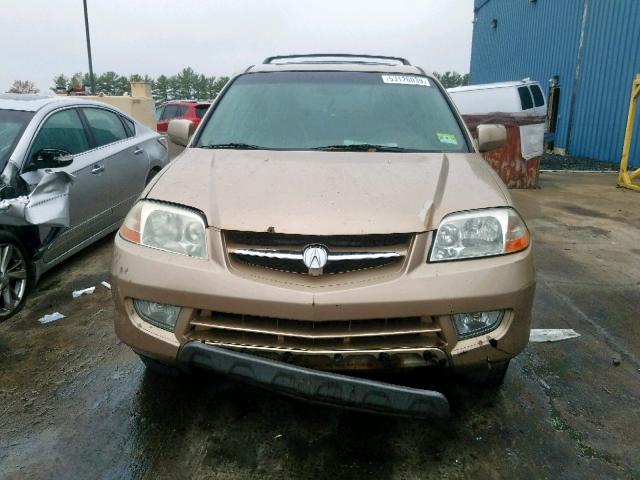 2HNYD18882H531088 - 2002 ACURA MDX TOURIN GOLD photo 9