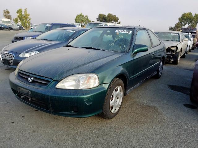 1HGEJ8249XL001109 - 1999 HONDA CIVIC EX GREEN photo 2