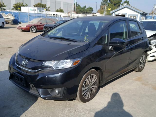 3HGGK5H85FM750808 - 2015 HONDA FIT EX BLACK photo 2