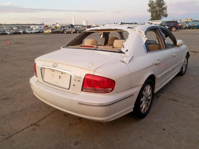 KMHWF35H62A646032 - 2002 HYUNDAI SONATA GLS WHITE photo 4