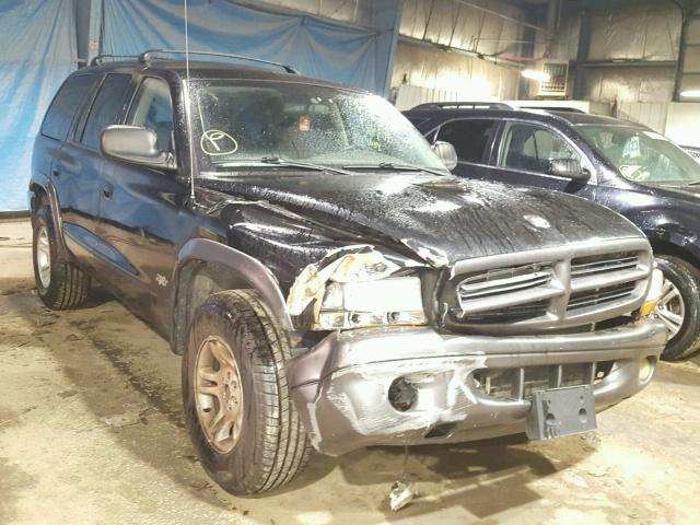 1B4HS38N02F152890 - 2002 DODGE DURANGO SP BLACK photo 1