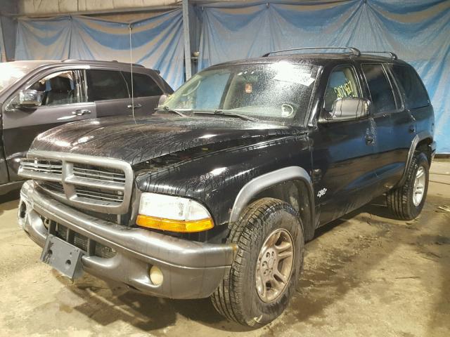 1B4HS38N02F152890 - 2002 DODGE DURANGO SP BLACK photo 2