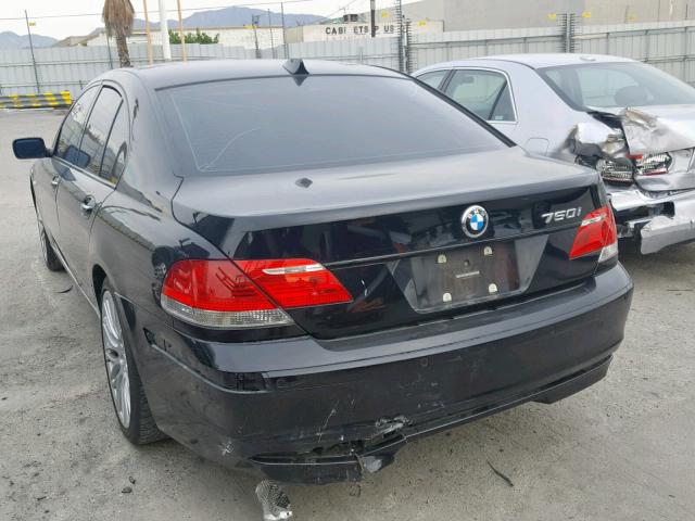 WBAHL83568DT11272 - 2008 BMW 750 I BLACK photo 3