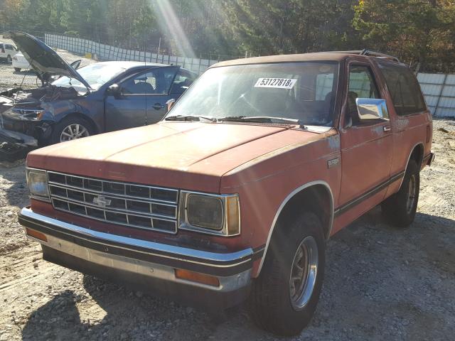 1GNCS18Z9K8241132 - 1989 CHEVROLET BLAZER S10 WHITE photo 2