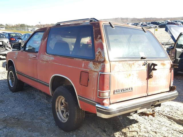 1GNCS18Z9K8241132 - 1989 CHEVROLET BLAZER S10 WHITE photo 3