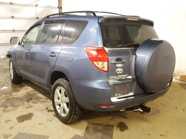 JTMBD31V186070513 - 2008 TOYOTA RAV4 LIMIT BLUE photo 3