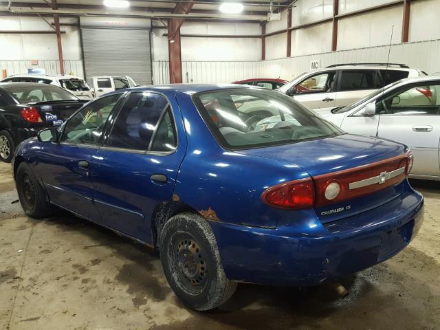 1G1JF52F937159282 - 2003 CHEVROLET CAVALIER L BLUE photo 3