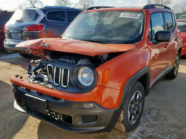 ZACCJAAB0HPF61854 - 2017 JEEP RENEGADE S 橙色 照片 2