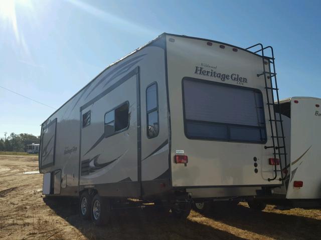 4X4FWBE28FU008101 - 2015 WILDWOOD 5TH WHEEL WHITE photo 3