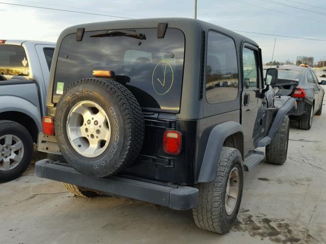 1J4FA49S51P371788 - 2001 JEEP WRANGLER / BLACK photo 4