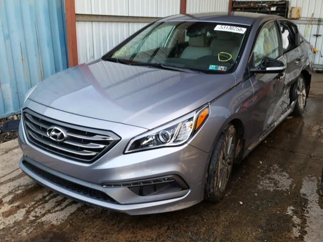 5NPE34AF2GH317279 - 2016 HYUNDAI SONATA SPO SILVER photo 2