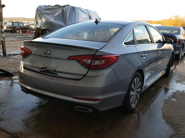 5NPE34AF2GH317279 - 2016 HYUNDAI SONATA SPO SILVER photo 4