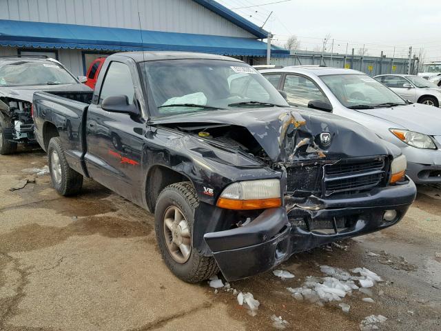 1B7FL26X7XS156682 - 1999 DODGE DAKOTA BLACK photo 1