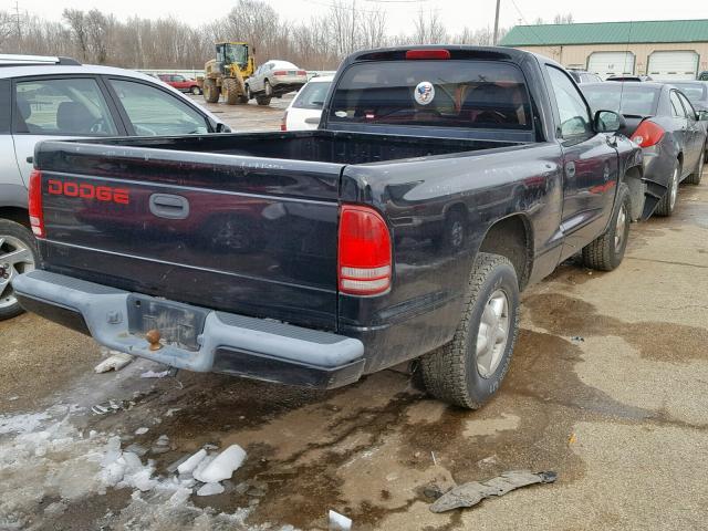 1B7FL26X7XS156682 - 1999 DODGE DAKOTA BLACK photo 4