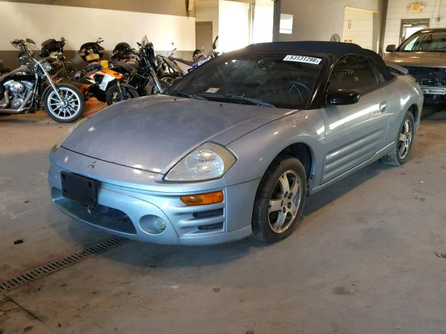 4A3AE45G14E048342 - 2004 MITSUBISHI ECLIPSE SP BLUE photo 2