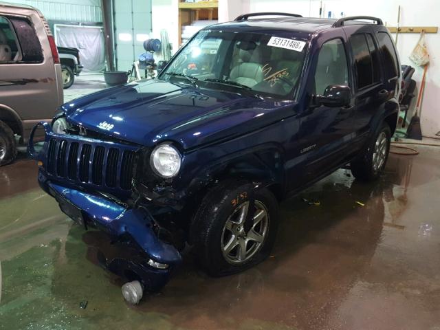 1J4GL58K14W172835 - 2004 JEEP LIBERTY LI BLUE photo 2