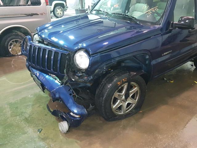 1J4GL58K14W172835 - 2004 JEEP LIBERTY LI BLUE photo 9