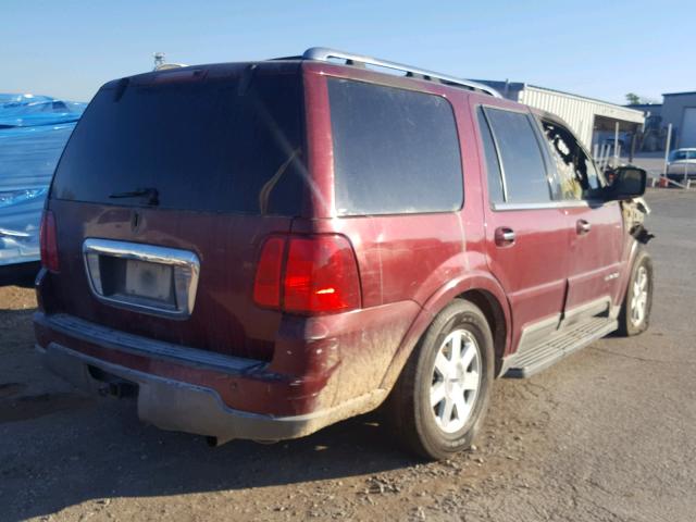 5LMFU28R14LJ19105 - 2004 LINCOLN NAVIGATOR 勃艮第红 照片 4