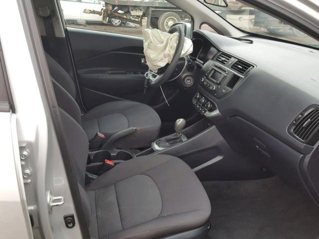 KNADM4A33D6235255 - 2013 KIA RIO LX SILVER photo 5