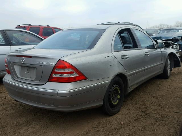 WDBRF40J94A568350 - 2004 MERCEDES-BENZ C 230K SPO GRAY photo 4