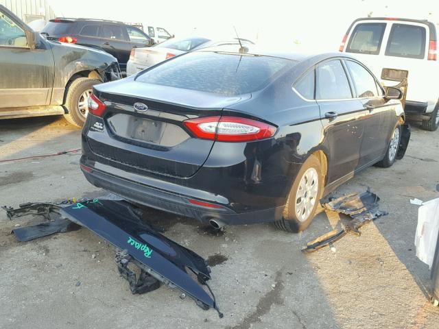 3FA6P0G73DR343499 - 2013 FORD FUSION S BLACK photo 4