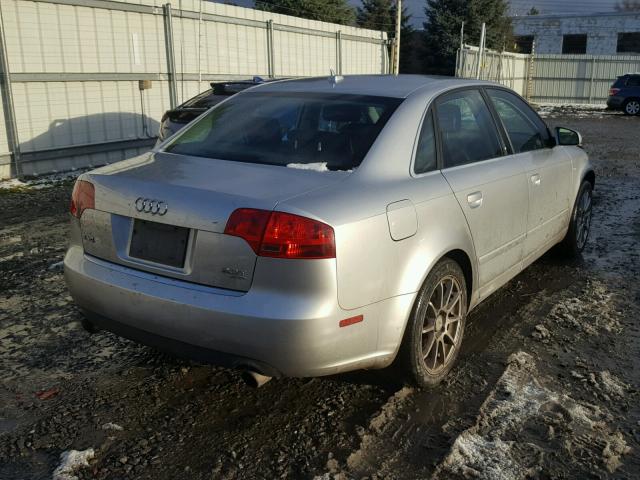 WAUDF78E17A266010 - 2007 AUDI A4 2.0T QU SILVER photo 4