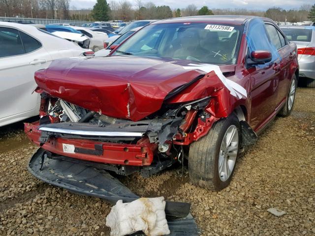 1FAHP2E85GG153179 - 2016 FORD TAURUS SEL RED photo 2