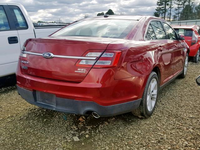 1FAHP2E85GG153179 - 2016 FORD TAURUS SEL RED photo 4