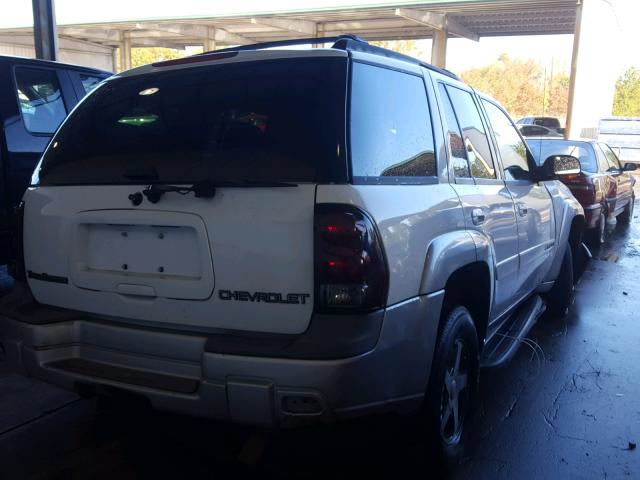 1GNDS13S142126514 - 2004 CHEVROLET TRAILBLAZE WHITE photo 4