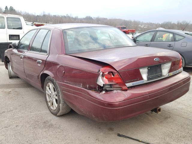 2FAFP74V38X133374 - 2008 FORD CROWN VICT BURGUNDY photo 3