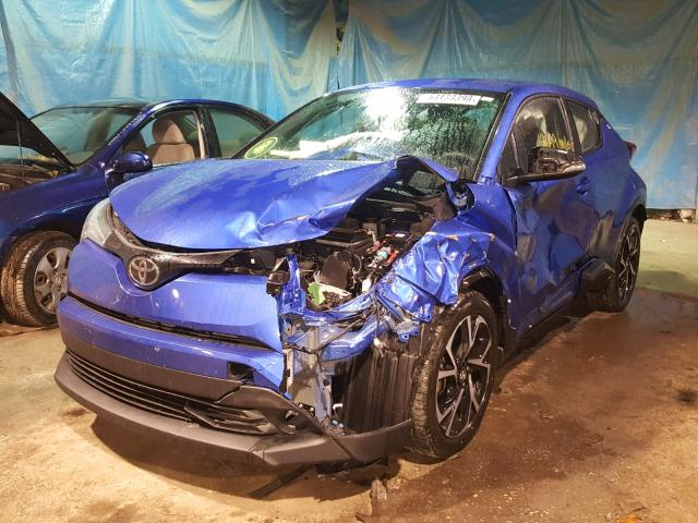 NMTKHMBX0JR049098 - 2018 TOYOTA C-HR XLE BLUE photo 2