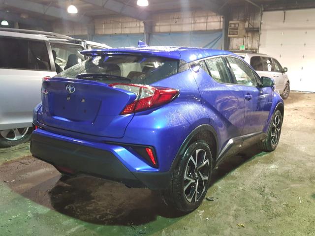 NMTKHMBX0JR049098 - 2018 TOYOTA C-HR XLE BLUE photo 4