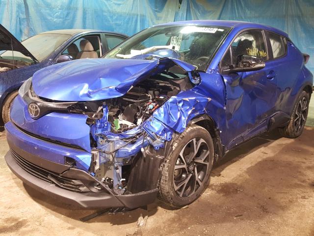 NMTKHMBX0JR049098 - 2018 TOYOTA C-HR XLE BLUE photo 9