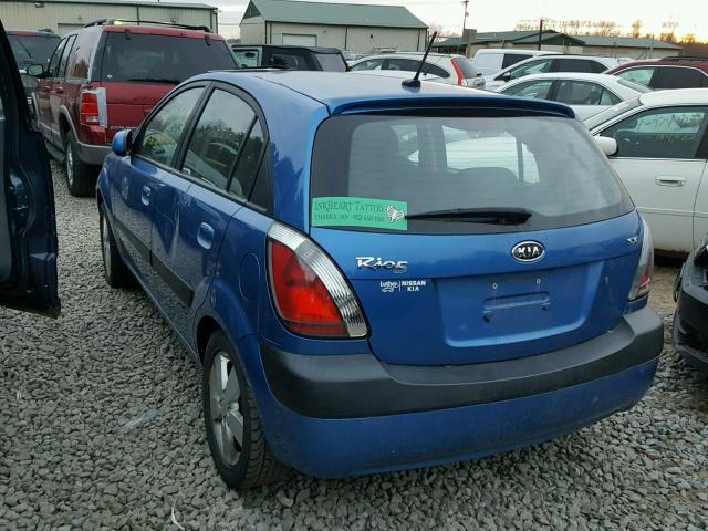 KNADE243696546618 - 2009 KIA RIO 5 SX BLUE photo 3