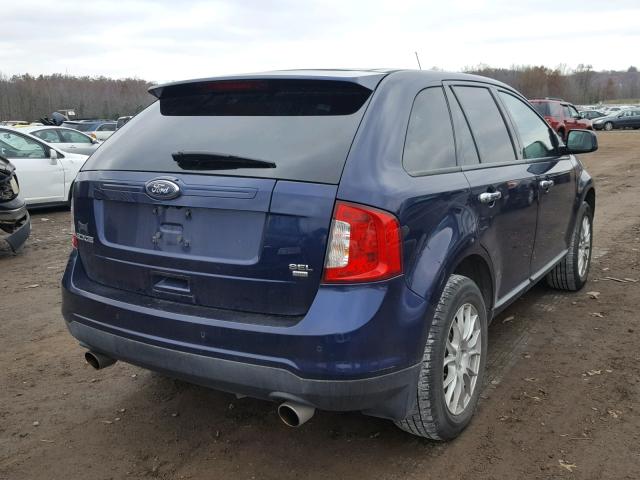 2FMDK4JCXBBA06736 - 2011 FORD EDGE SEL BLUE photo 4