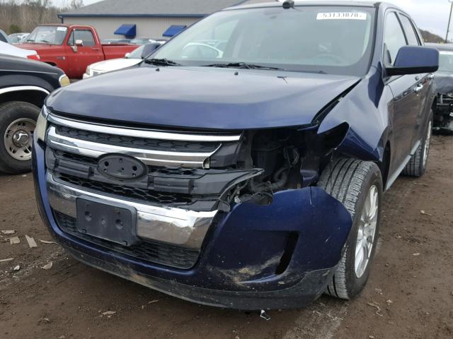 2FMDK4JCXBBA06736 - 2011 FORD EDGE SEL BLUE photo 9