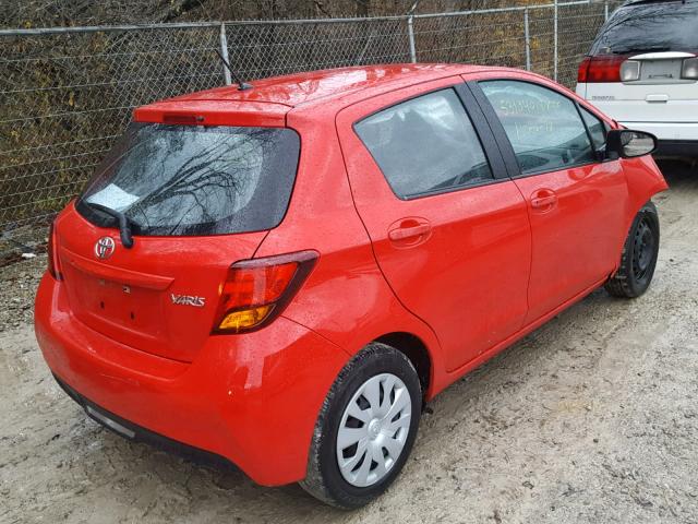 VNKKTUD30GA057273 - 2016 TOYOTA YARIS L RED photo 4