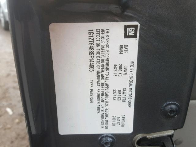 1G1ZT64885F144605 - 2005 CHEVROLET MALIBU MAX 灰色 照片 10