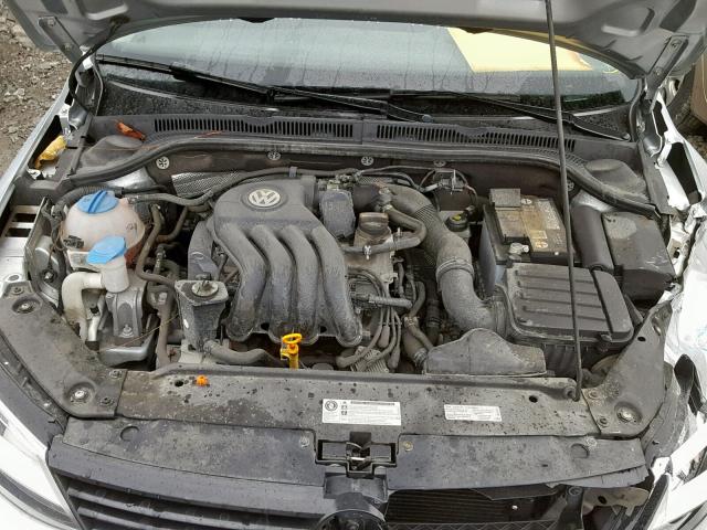 3VW2K7AJ9DM296865 - 2013 VOLKSWAGEN JETTA BASE SILVER photo 7