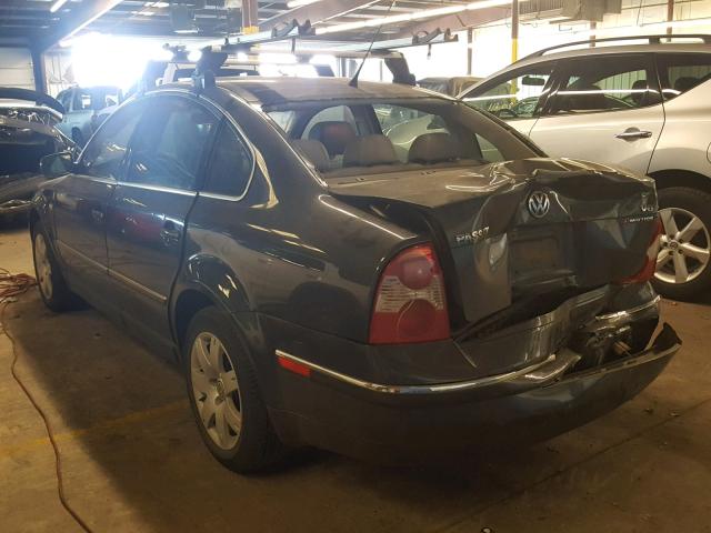 WVWTH63BX3P293150 - 2003 VOLKSWAGEN PASSAT GLX GRAY photo 3