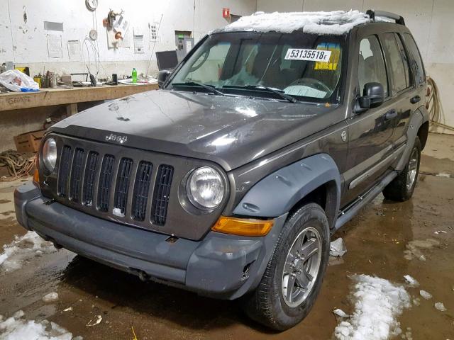 1J4GL38K05W631522 - 2005 JEEP LIBERTY RE GRAY photo 2